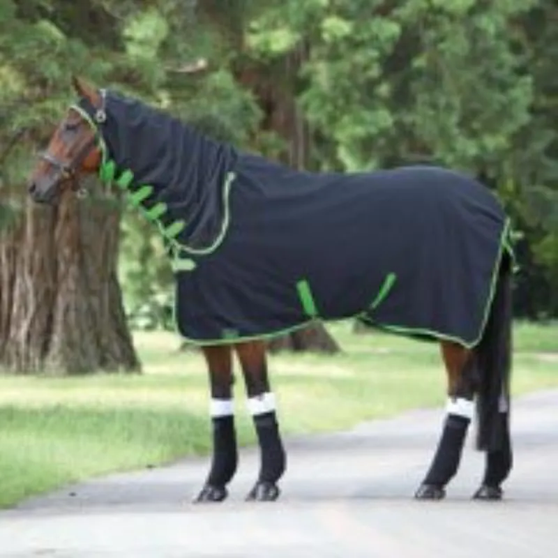 Shires Premium Stable Sheet - Black with Green 
